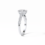 1.91 CT Oval Cut Pave & Halo Style Moissanite Engagement Ring 6