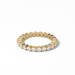 1.2 TCW Round Shaped Moissanite With Full Eternity Wedding Band 18