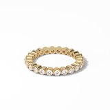 1.2 TCW Round Shaped Moissanite With Full Eternity Wedding Band 18