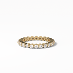 1.2 TCW Round Shaped Moissanite With Full Eternity Wedding Band 19