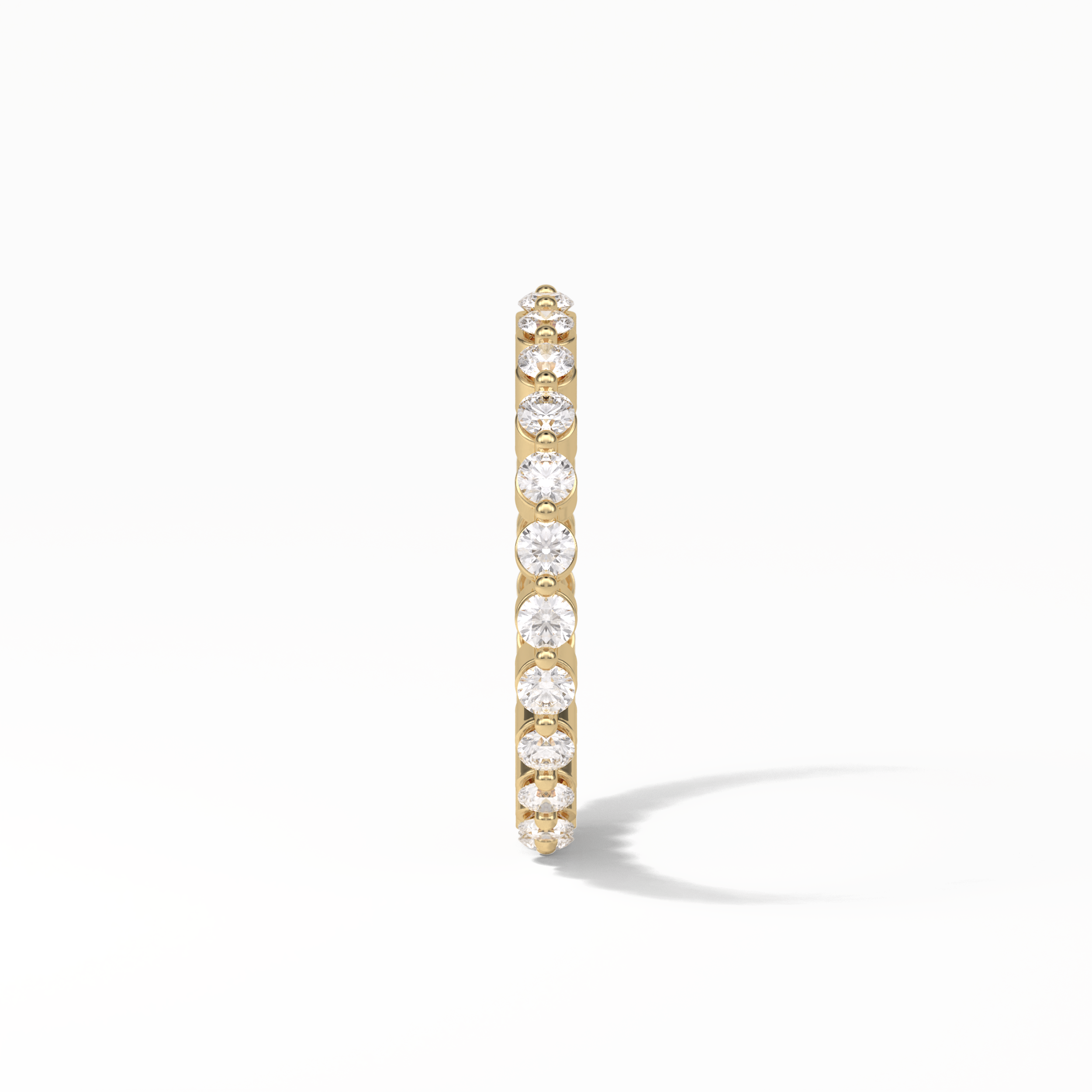 1.2 TCW Round Shaped Moissanite With Full Eternity Wedding Band 20
