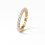 1.2 TCW Round Shaped Moissanite With Full Eternity Wedding Band 13