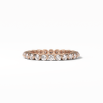 1.2 TCW Round Shaped Moissanite With Full Eternity Wedding Band 16
