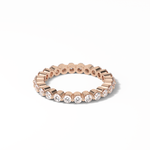 1.2 TCW Round Shaped Moissanite With Full Eternity Wedding Band 8