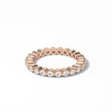 1.2 TCW Round Shaped Moissanite With Full Eternity Wedding Band 8