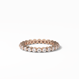 1.2 TCW Round Shaped Moissanite With Full Eternity Wedding Band 17