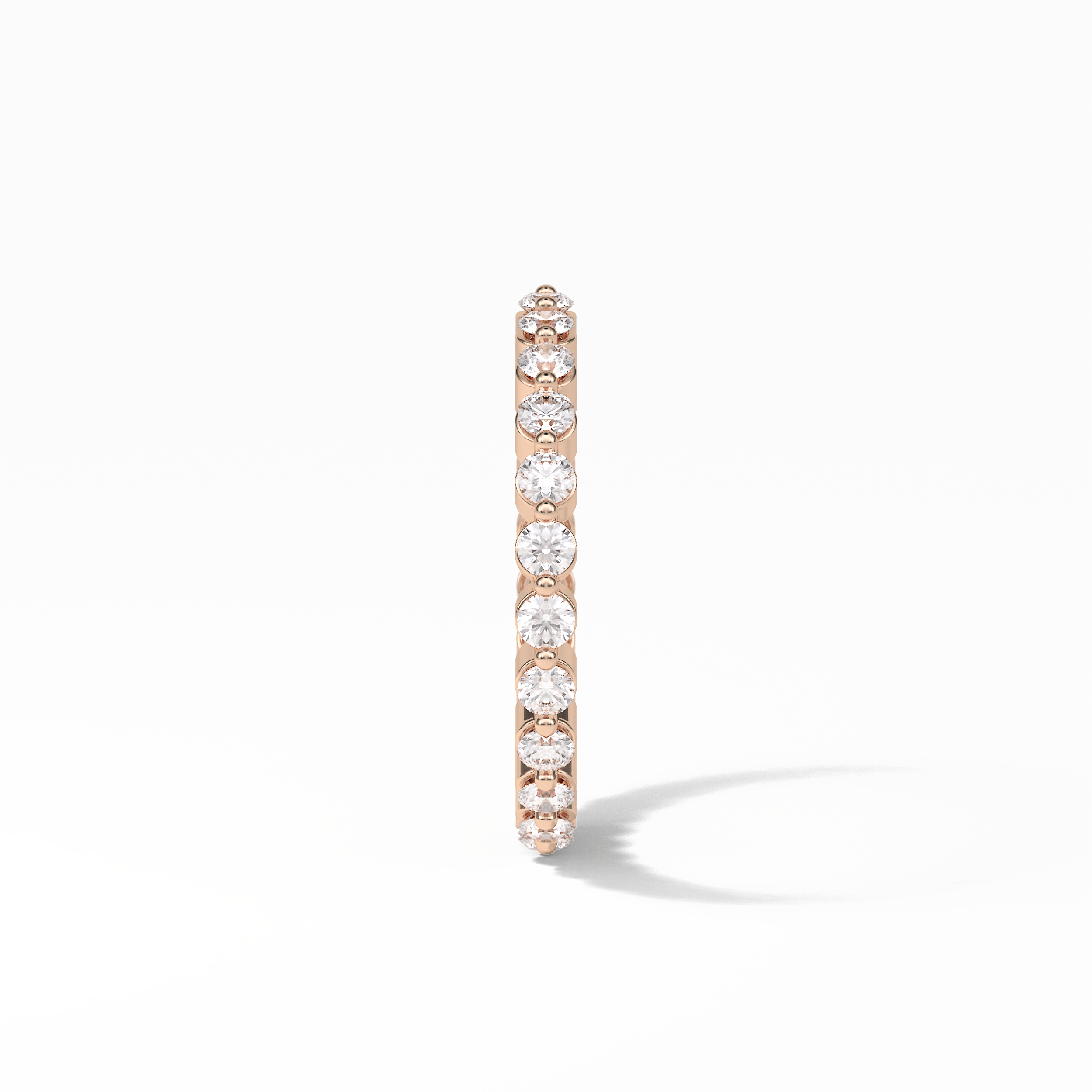 1.2 TCW Round Shaped Moissanite With Full Eternity Wedding Band 9