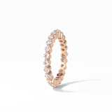 1.2 TCW Round Shaped Moissanite With Full Eternity Wedding Band 10