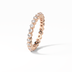 1.2 TCW Round Shaped Moissanite With Full Eternity Wedding Band 11