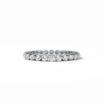 1.2 TCW Round Shaped Moissanite With Full Eternity Wedding Band 1