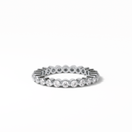 1.2 TCW Round Shaped Moissanite With Full Eternity Wedding Band 6