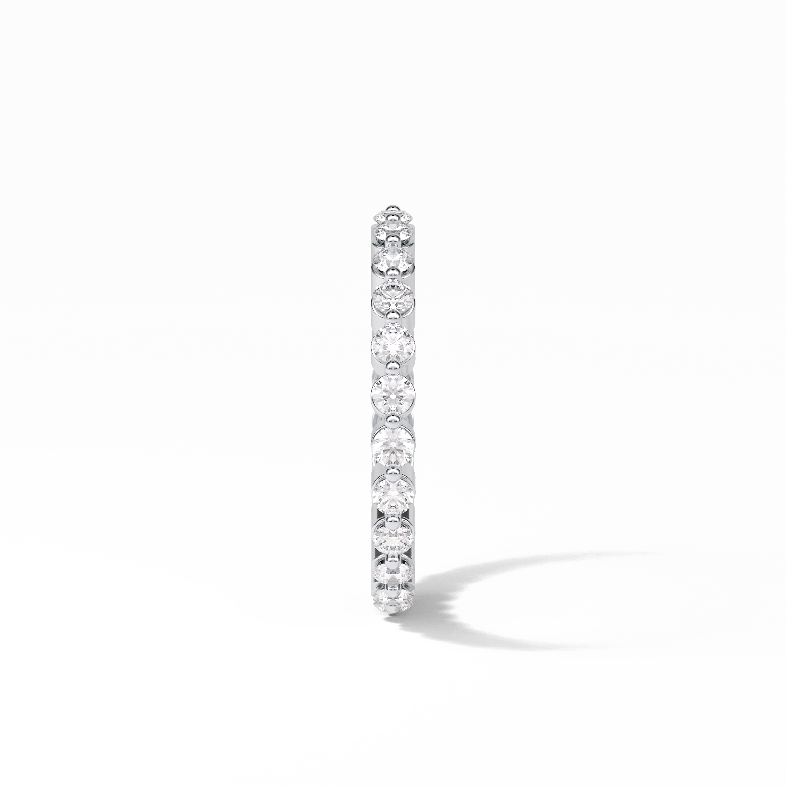 1.2 TCW Round Shaped Moissanite With Full Eternity Wedding Band 7