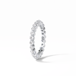 1.2 TCW Round Shaped Moissanite With Full Eternity Wedding Band 2