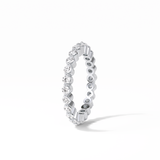 1.2 TCW Round Shaped Moissanite With Full Eternity Wedding Band 2