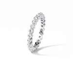 1.2 TCW Round Shaped Moissanite With Full Eternity Wedding Band 3