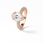 3.09 CT Pear Cut Hidden Halo & Pave Style Moissanite Engagement Ring 20