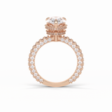 3.09 CT Pear Cut Hidden Halo & Pave Style Moissanite Engagement Ring 21