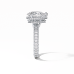 3.09 CT Pear Cut Hidden Halo & Pave Style Moissanite Engagement Ring 3