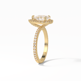 1.93 CT Pear Cut Halo & Pave Style Moissanite Engagement Rings 11