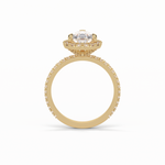 1.93 CT Pear Cut Halo & Pave Style Moissanite Engagement Rings 10