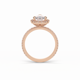 1.93 CT Pear Cut Halo & Pave Style Moissanite Engagement Rings 21