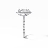 1.93 CT Pear Cut Halo & Pave Style Moissanite Engagement Rings 5
