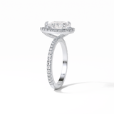 1.93 CT Pear Cut Halo & Pave Style Moissanite Engagement Rings 6