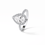 1.93 CT Pear Cut Halo & Pave Style Moissanite Engagement Rings 7