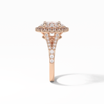 2.72 CT Oval Cut Halo & Pave Style Moissanite Engagement Ring 20