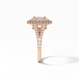2.72 CT Oval Cut Halo & Pave Style Moissanite Engagement Ring 20