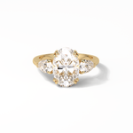 3.75 CT Oval Cut Halo & Pave Style Moissanite Engagement Ring 8