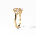 3.75 CT Oval Cut Halo & Pave Style Moissanite Engagement Ring 10
