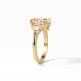 3.75 CT Oval Cut Halo & Pave Style Moissanite Engagement Ring 10