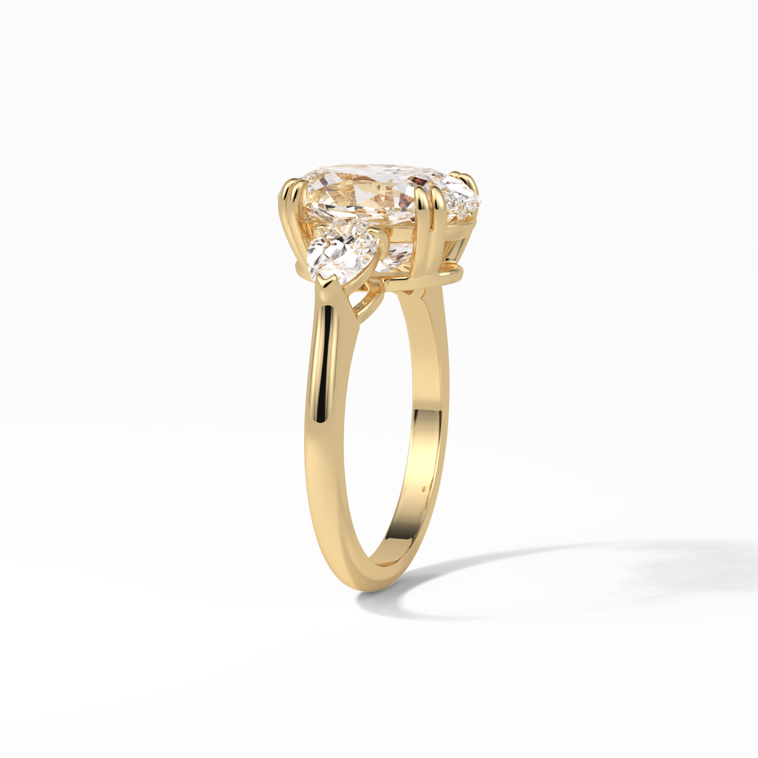 3.75 CT Oval Cut Halo & Pave Style Moissanite Engagement Ring 10