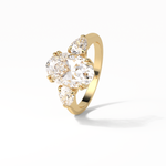 3.75 CT Oval Cut Halo & Pave Style Moissanite Engagement Ring 12