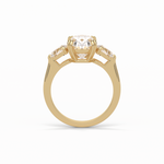 3.75 CT Oval Cut Halo & Pave Style Moissanite Engagement Ring 11