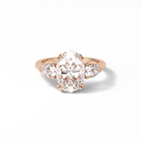 3.75 CT Oval Cut Halo & Pave Style Moissanite Engagement Ring 15