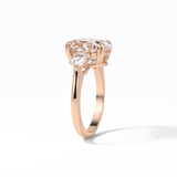 3.75 CT Oval Cut Halo & Pave Style Moissanite Engagement Ring 17