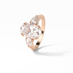3.75 CT Oval Cut Halo & Pave Style Moissanite Engagement Ring 18