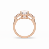 3.75 CT Oval Cut Halo & Pave Style Moissanite Engagement Ring 19