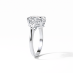 3.75 CT Oval Cut Halo & Pave Style Moissanite Engagement Ring 4
