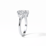 3.75 CT Oval Cut Halo & Pave Style Moissanite Engagement Ring 4