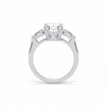 3.75 CT Oval Cut Halo & Pave Style Moissanite Engagement Ring 6