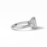 3.24 CT Emerald Cut Three Stones Style Moissanite Engagement Ring 6