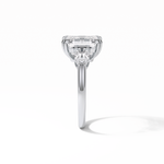 3.24 CT Emerald Cut Three Stones Style Moissanite Engagement Ring 7