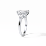 3.24 CT Emerald Cut Three Stones Style Moissanite Engagement Ring 2
