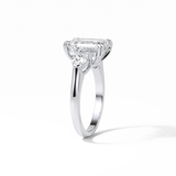 3.24 CT Emerald Cut Three Stones Style Moissanite Engagement Ring 2