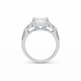 3.24 CT Emerald Cut Three Stones Style Moissanite Engagement Ring 4