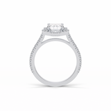 1.6 CT Emerald Cut Cluster Style Moissanite Engagement Ring 7