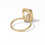 4.6 CT Emerald Cut Solitaire Style Moissanite Engagement Ring 12
